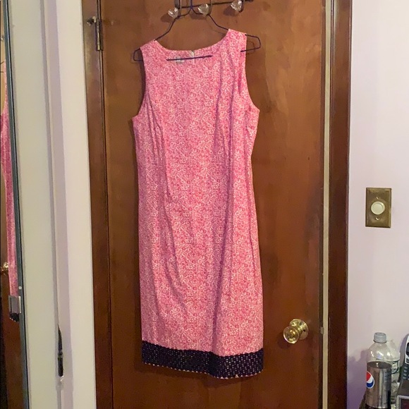 Talbots Dresses & Skirts - Talbots dress with navy lattice at hem